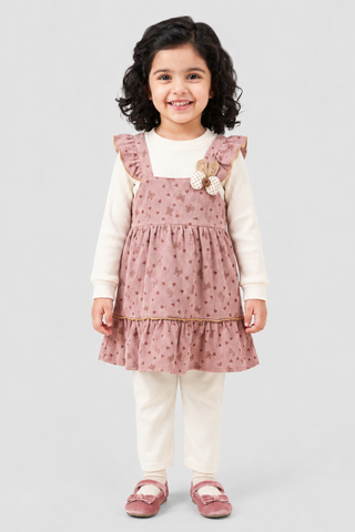 Dusty Rose Corduroy Frock - FG-5675