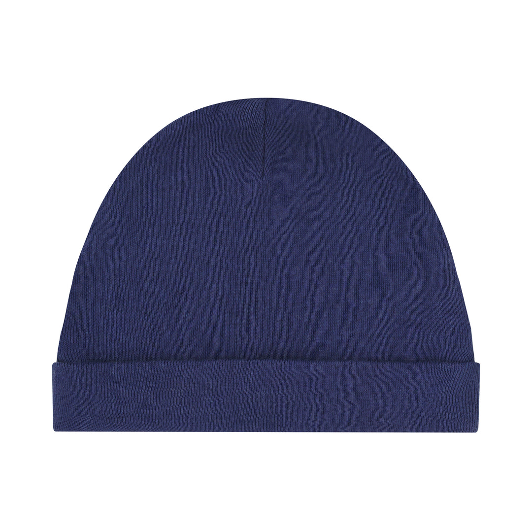 FS-483 Navy solid cotton baby cap – Featherhead