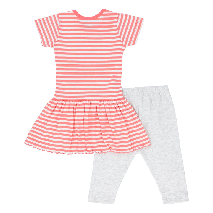 FG-3501 Little Queen 2-Piece Skirt Shirt & Grey Leggings - Featherhead Baby