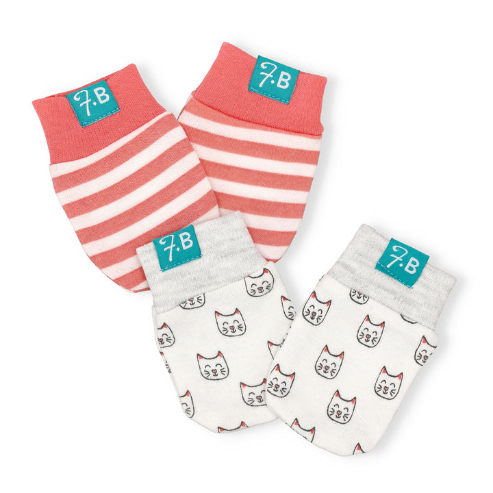 2PK Cotton Mittens - FG-8502