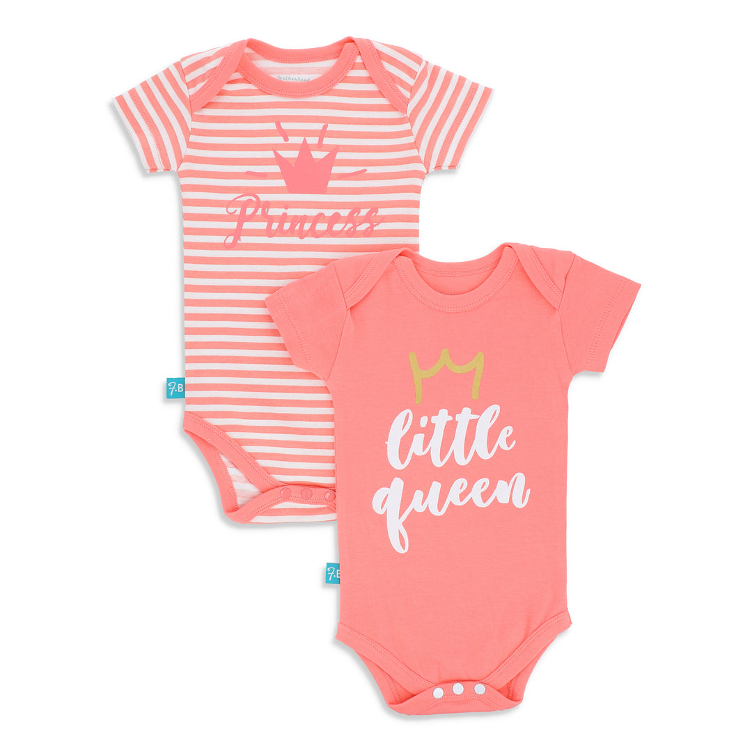 FG-2004 Princess & Little Queen 2-Pack Bodysuits - Featherhead Baby