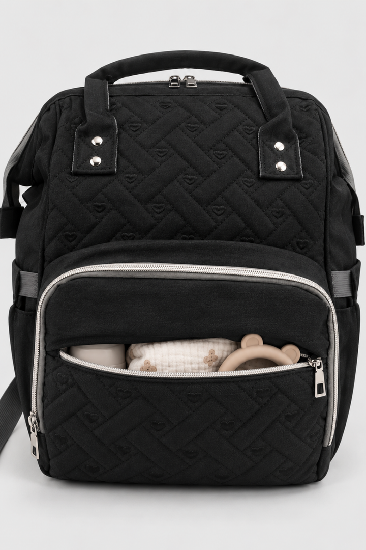 Black & Grey Diaper Bag - FS-9005
