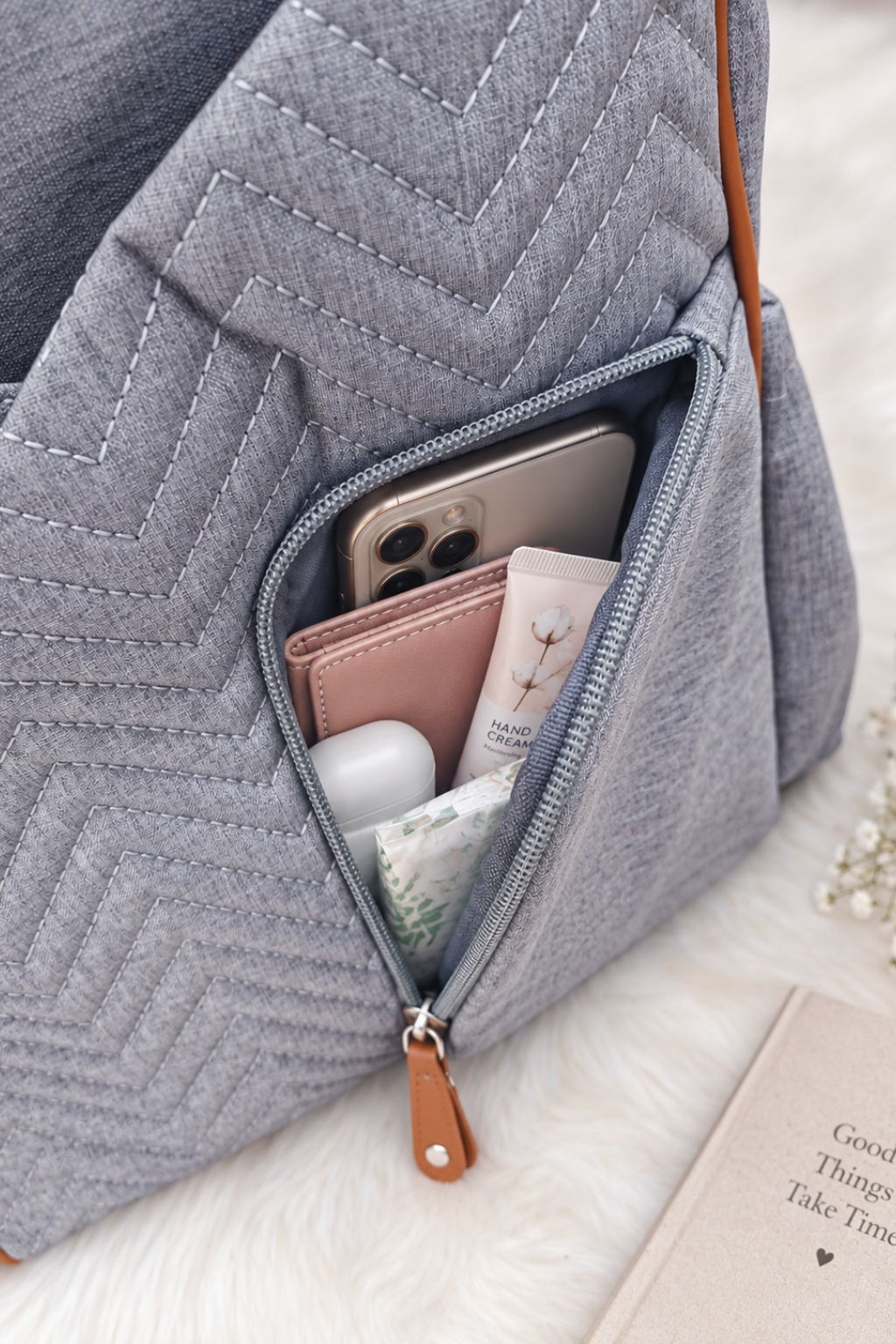 Cloud Grey Diaper Bag - FS-9004