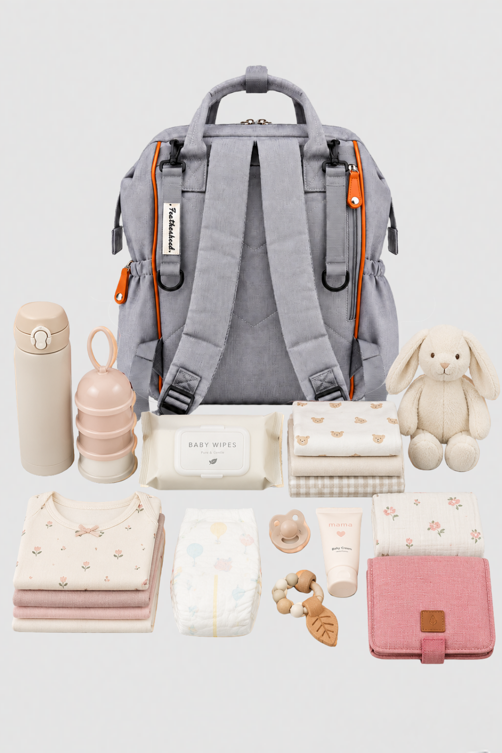 Cloud Grey Diaper Bag - FS-9004