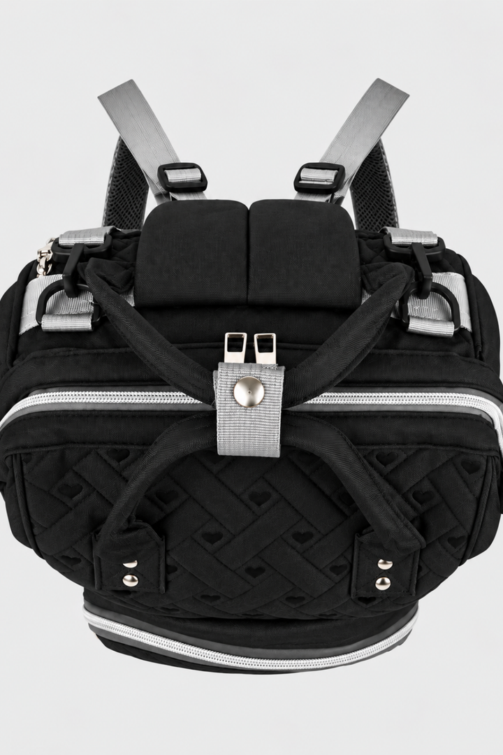 Black & Grey Diaper Bag - FS-9005
