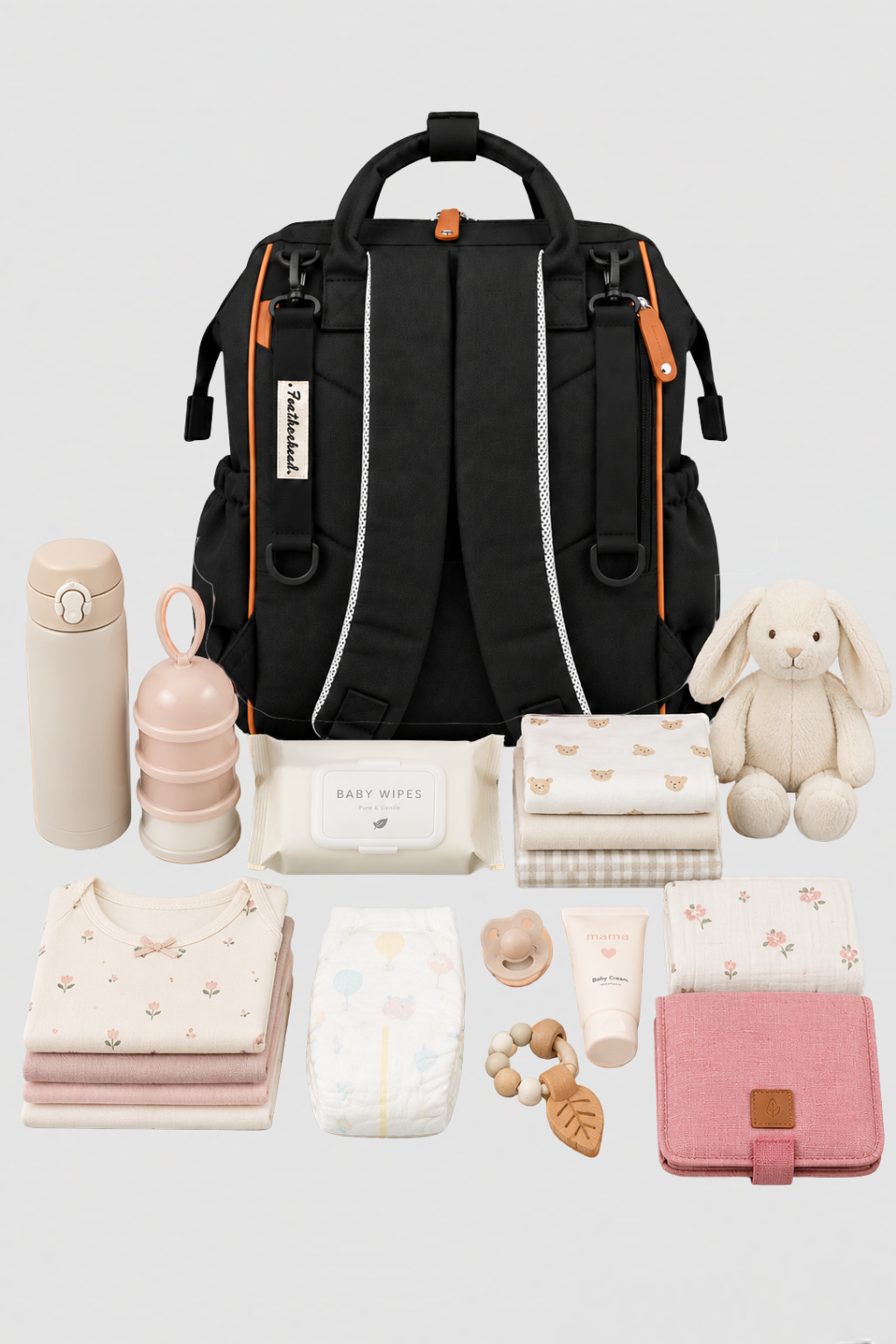 Midnight Black Diaper Bag - FS-9003