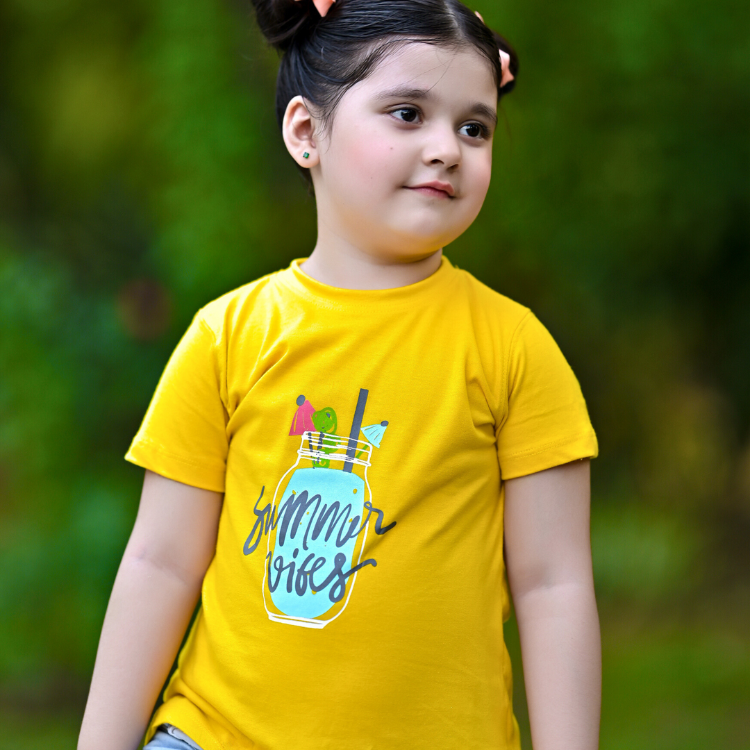 FG-3787 Yellow T-Shirt - Summer Vibes