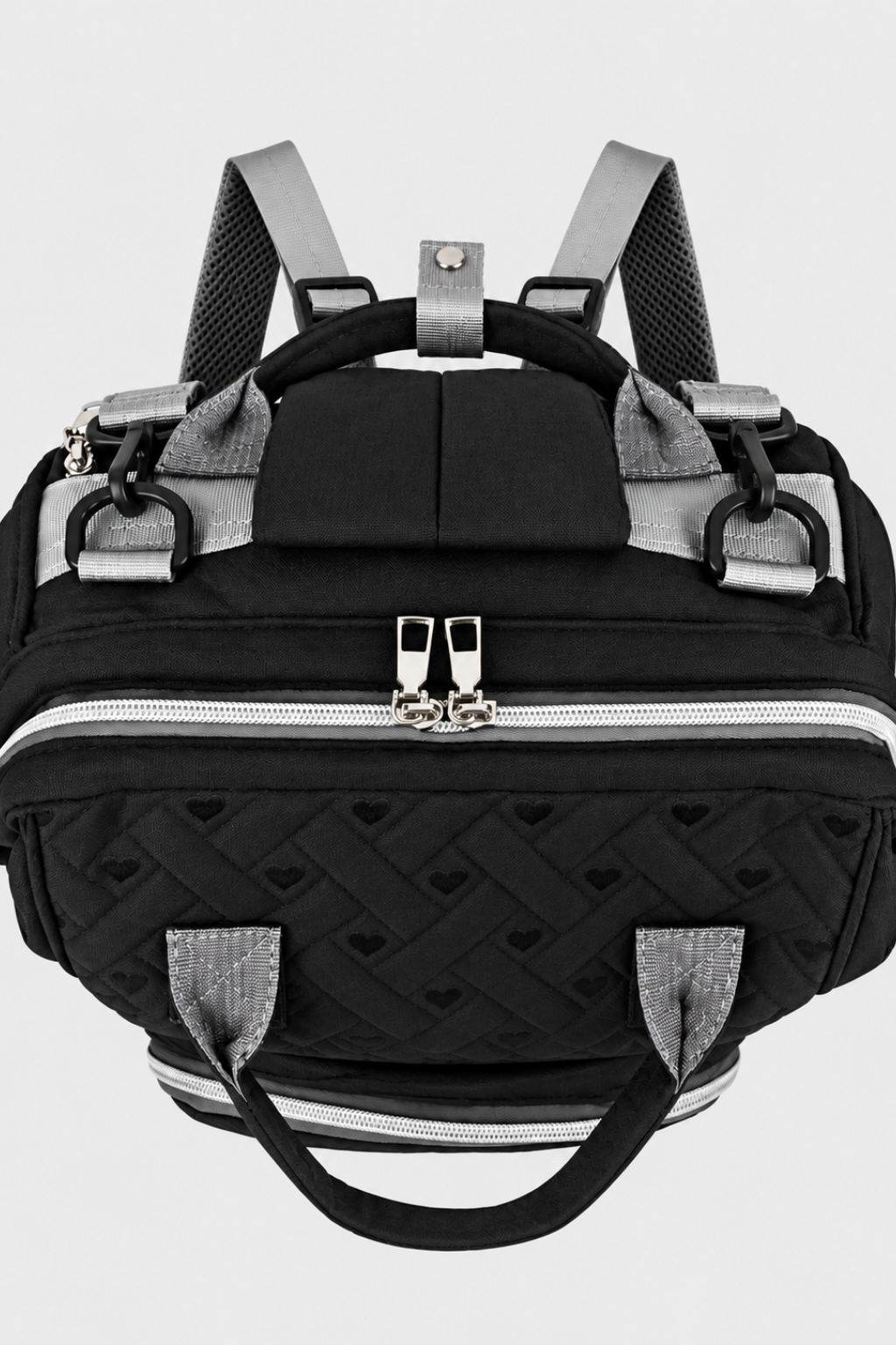 Black & Grey Diaper Bag - FS-9005