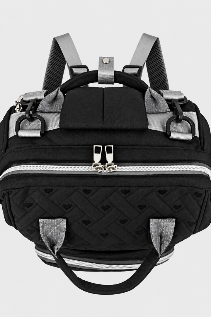 Black & Grey Diaper Bag - FS-9005