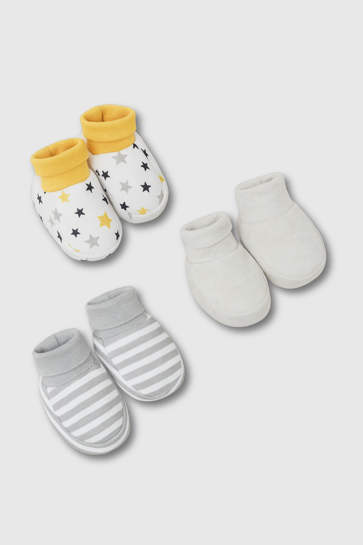 3PK Cotton Booties - FN-8536