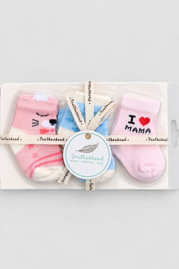 Girls 3-Pack Multicolor Baby Socks - FS-9022