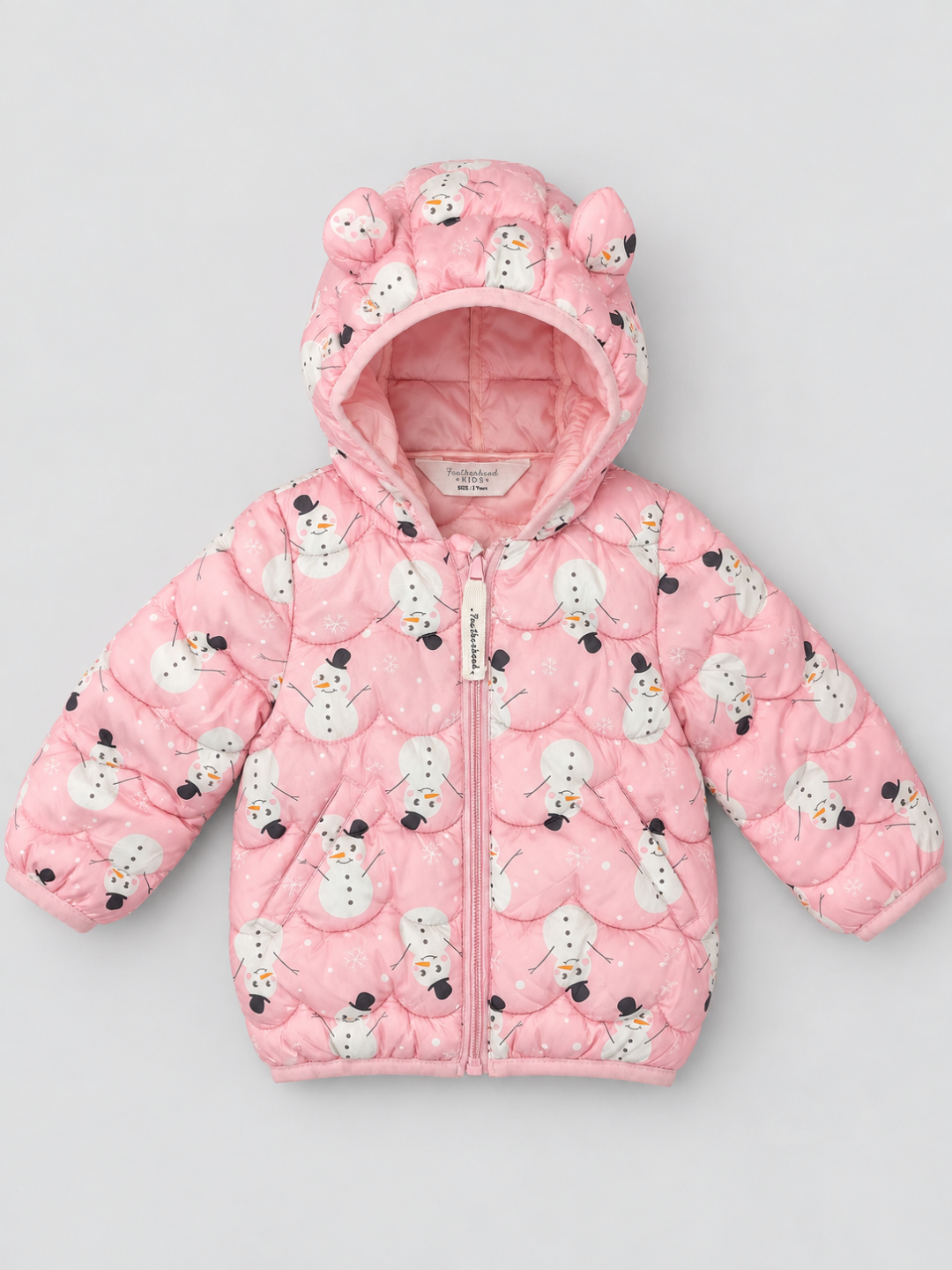 Pink Snowman Puffer Jacket - FG-3390