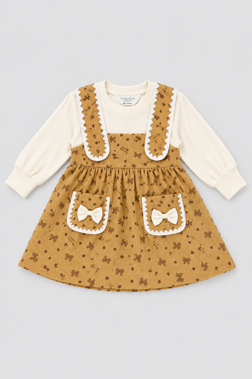 Mustard Yellow Corduroy Frock - FG-5655