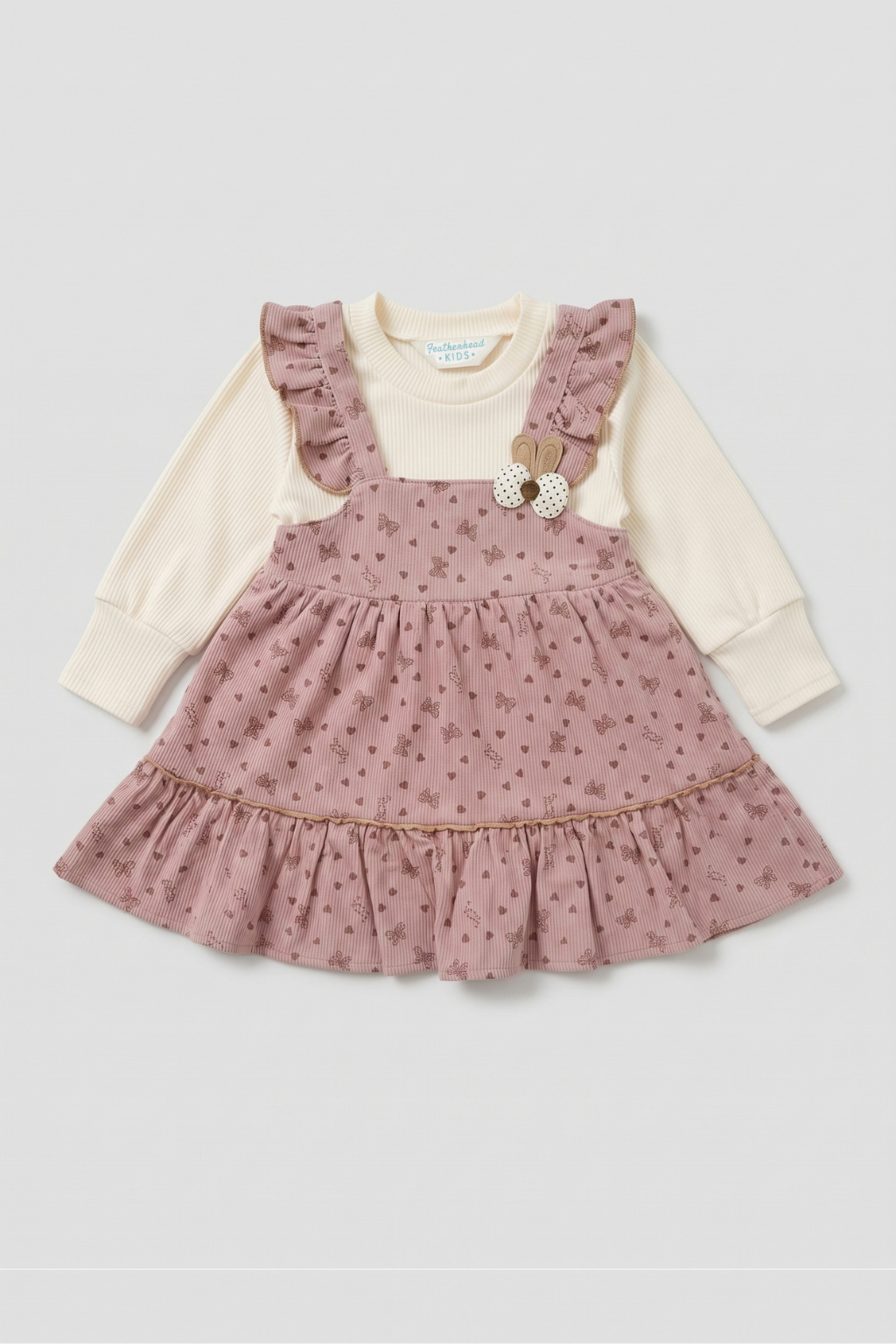 Dusty Rose Corduroy Frock - FG-5675