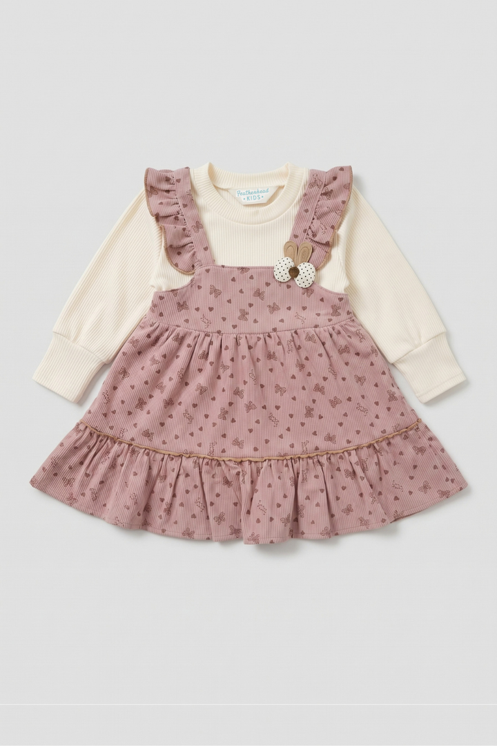 Dusty Rose Corduroy Frock - FG-5675