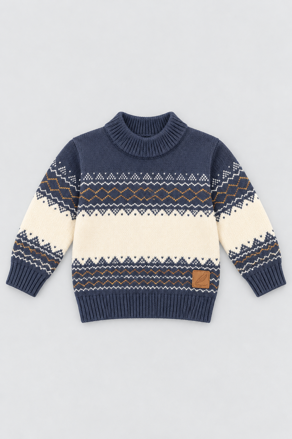 Navy Blue Nordic Knit Sweater - FB-4266