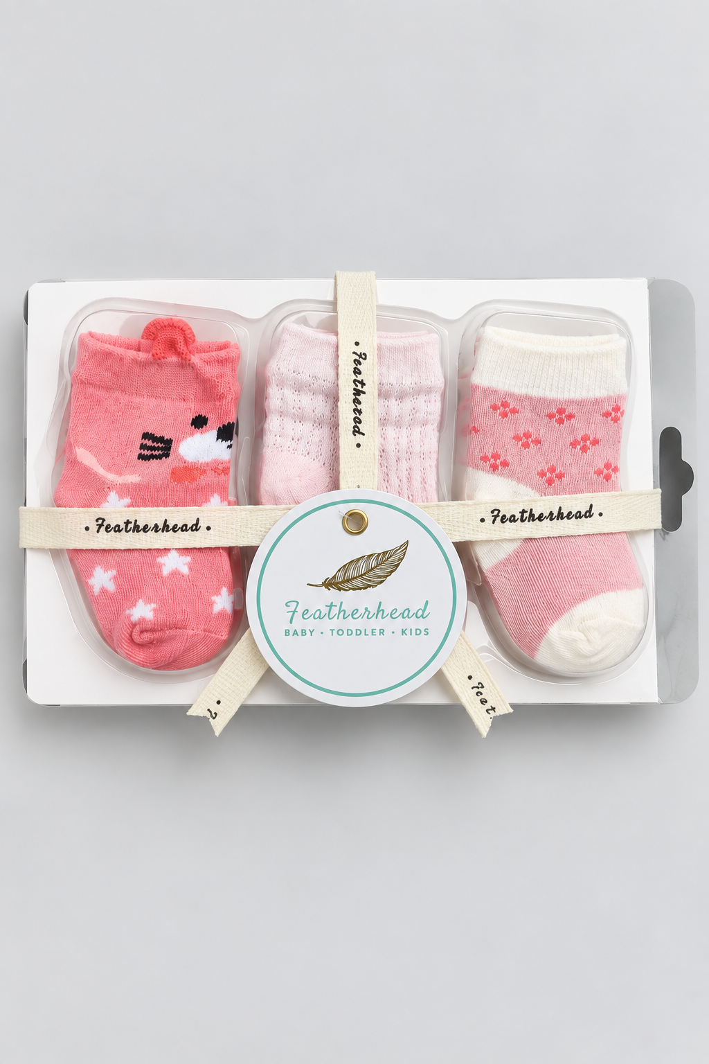 Girls 3-Pack Pink Baby Socks - FS-9028