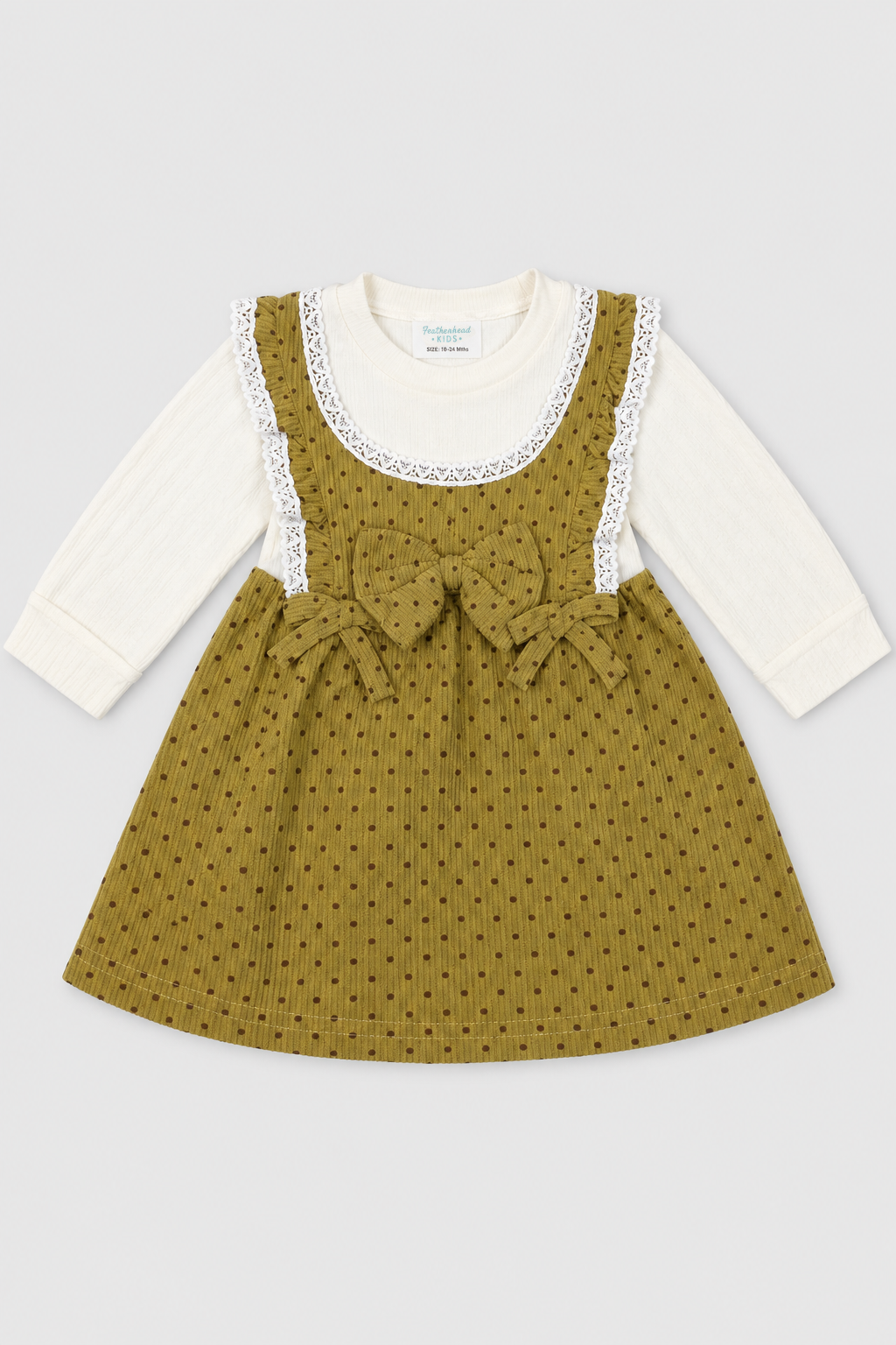 Camel Brown Corduroy Frock - FG-5700