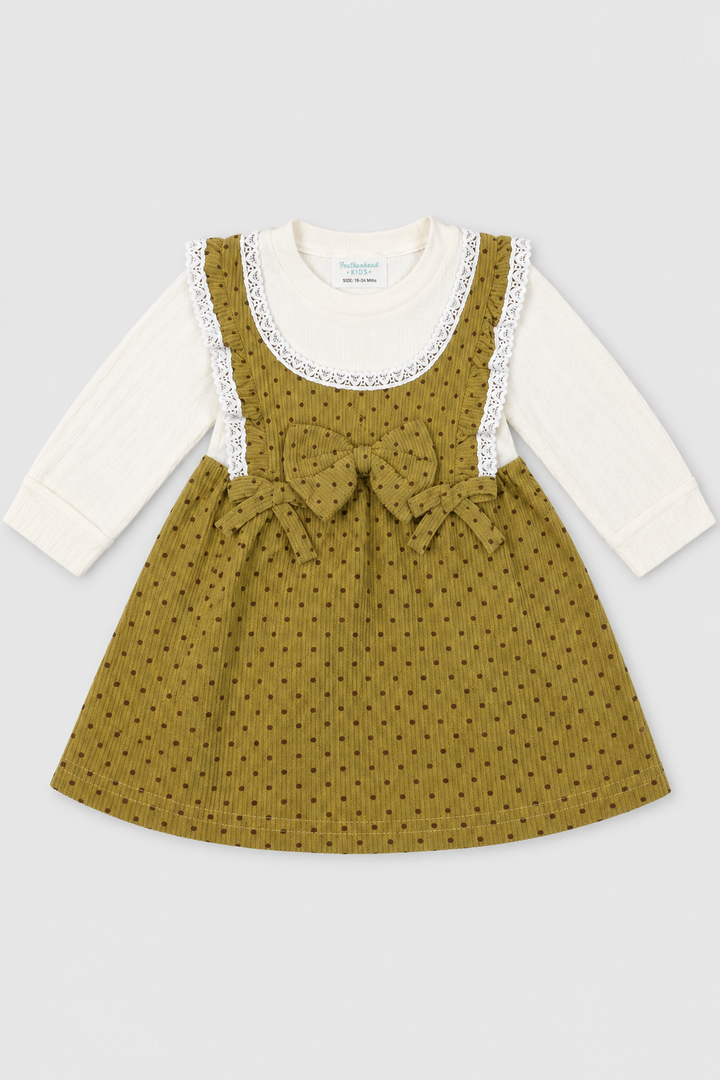 Camel Brown Corduroy Frock - FG-5700