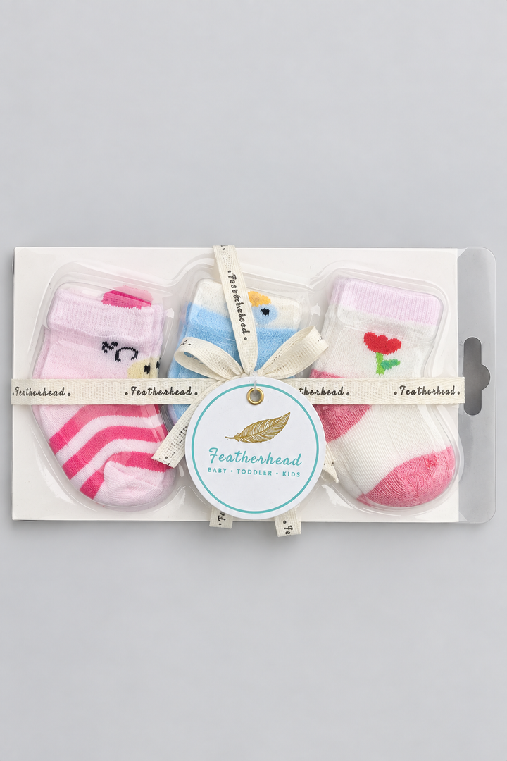 Girls 3-Pack Multicolor Baby Socks - FS-9029