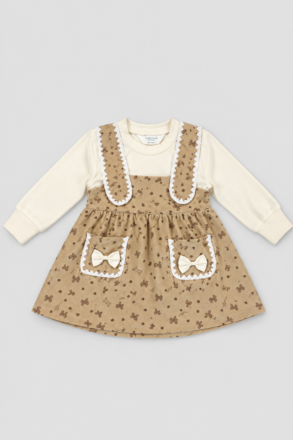 Warm Caramel Corduroy Frock - FG-5651