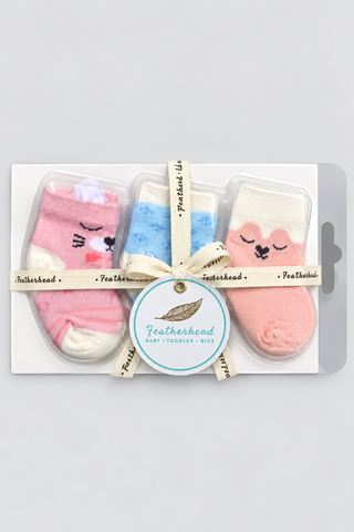 Girls 3-Pack Multicolor Baby Socks - FS-9023
