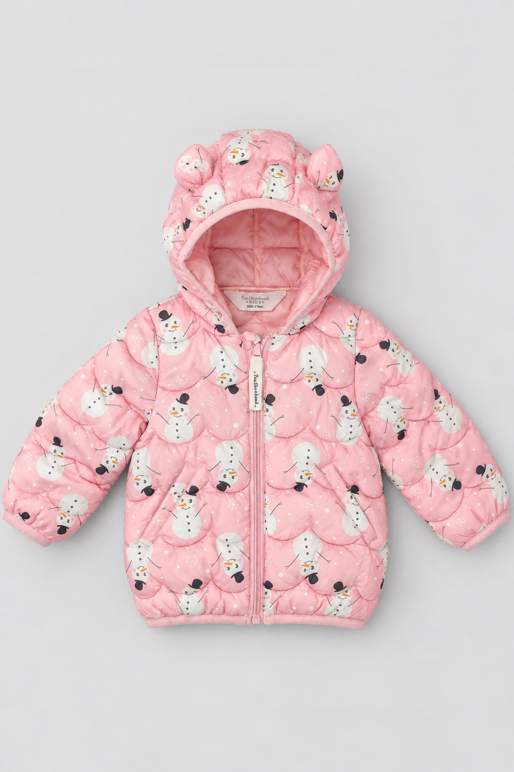 Pink Snowman Puffer Jacket - FG-3390