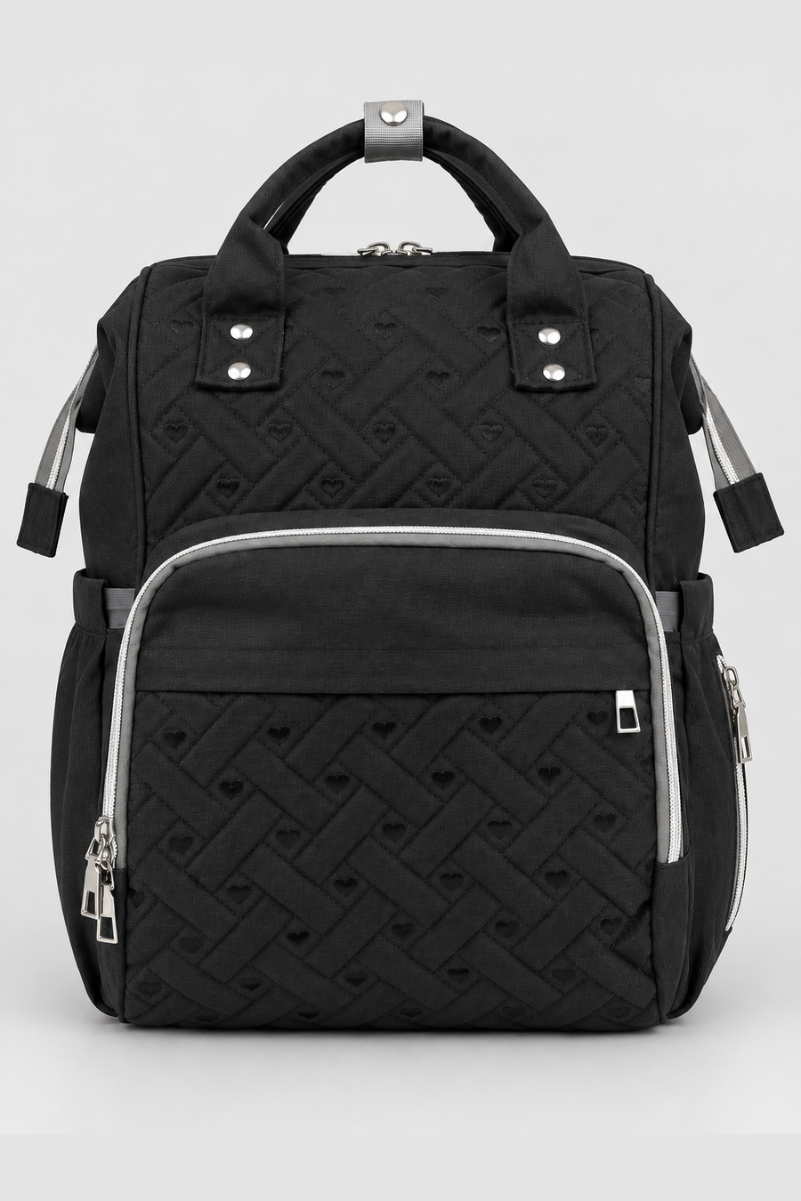 Black & Grey Diaper Bag - FS-9005