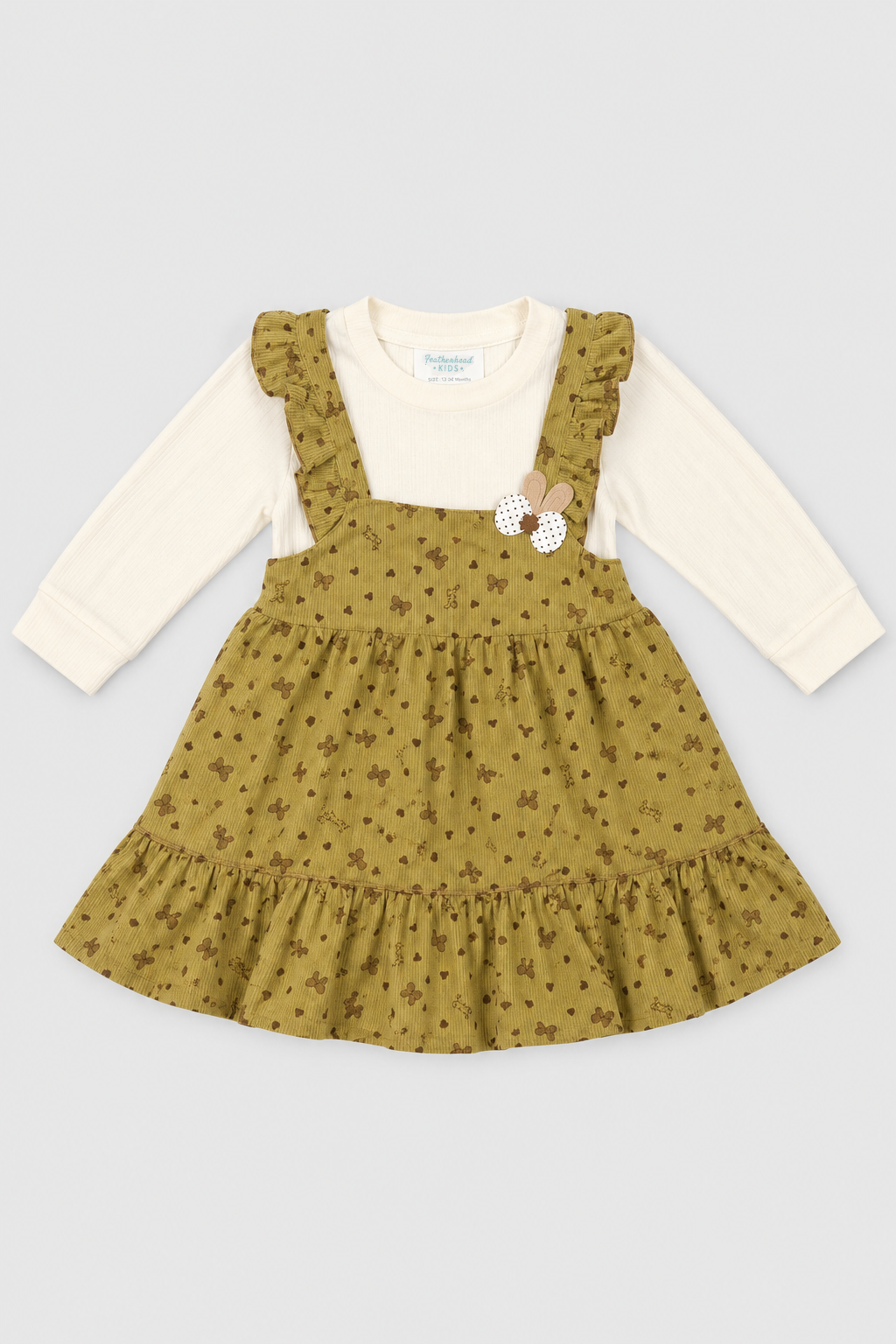 Mustard Gold Corduroy Frock - FG-5689