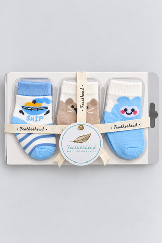 Boys 3-Pack Multicolor Baby Socks - FS-9027