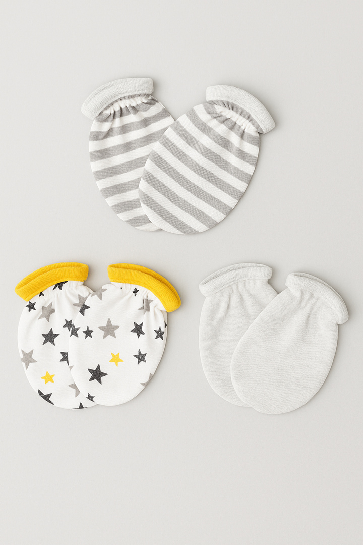 3PK Cotton Mittens - FN-8532