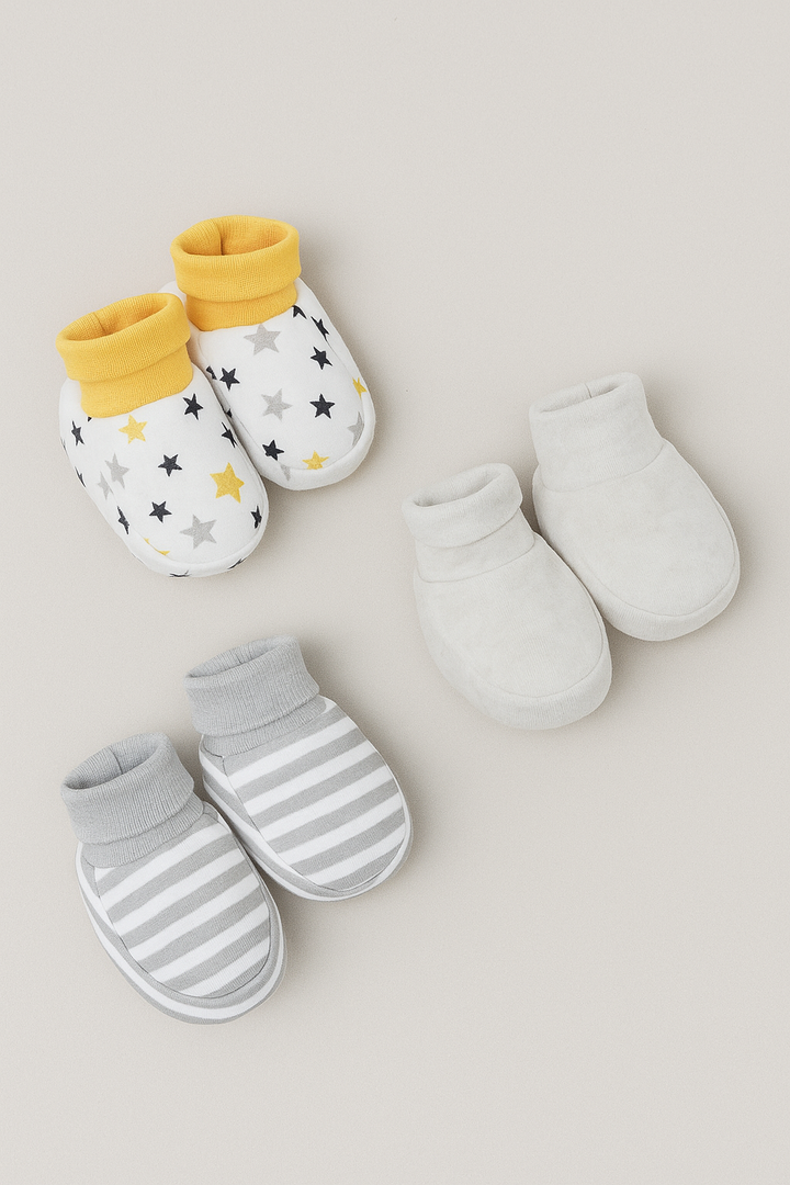 3PK Cotton Booties - FN-8536
