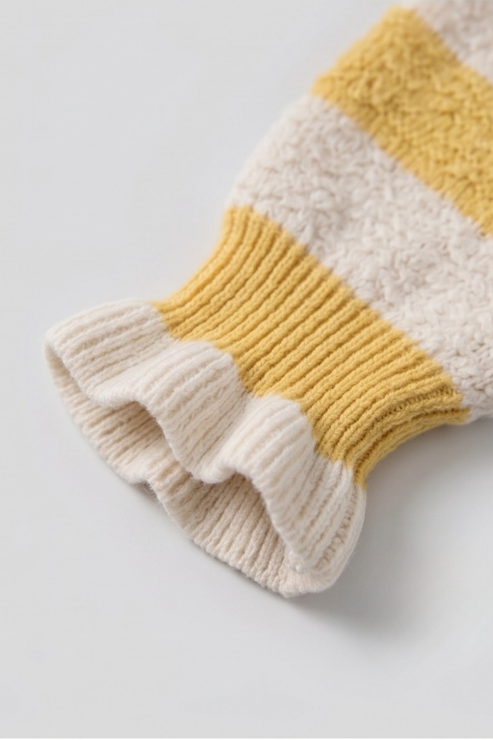 Kids knit sweater sleeve and cuff detail FB-3994
