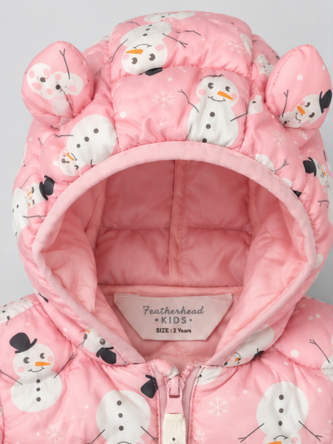 Pink Snowman Puffer Jacket - FG-3390