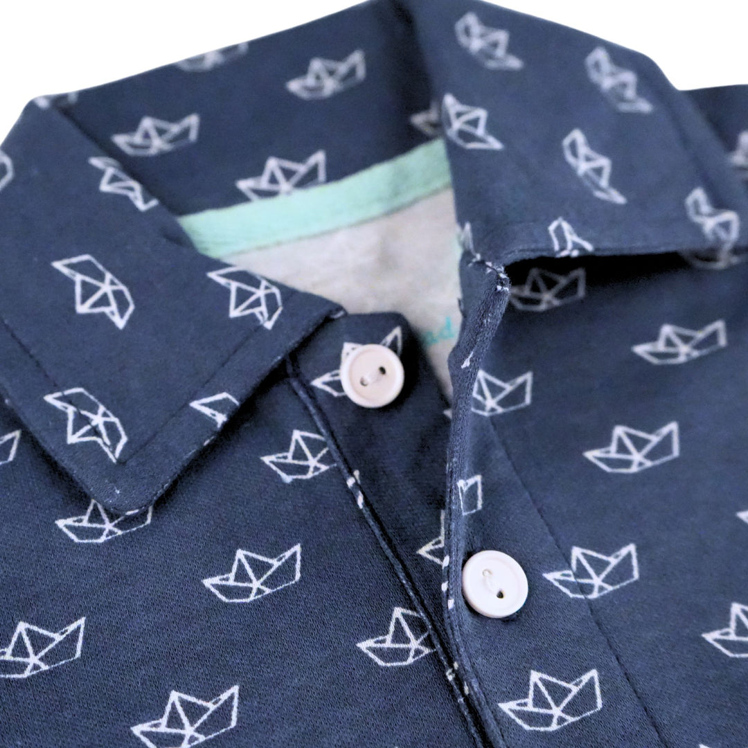 FB-3503 Sailboat Polo & Canal Blue Shorts