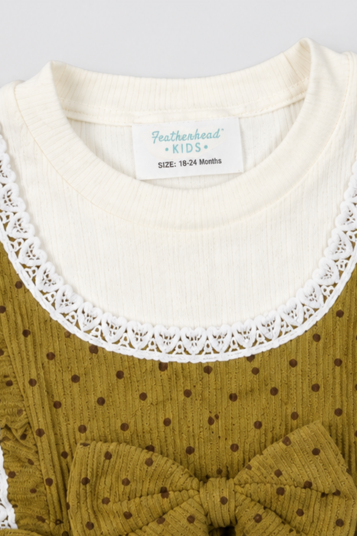 Camel Brown Corduroy Frock - FG-5700