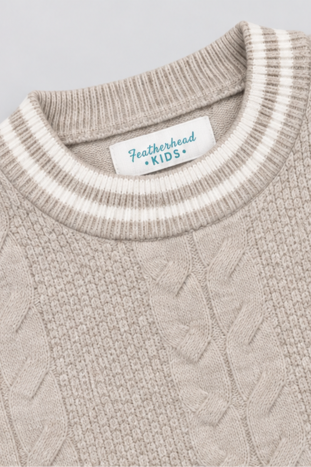 Cream Cable Knit Sweater & Trouser Set - FB-4262