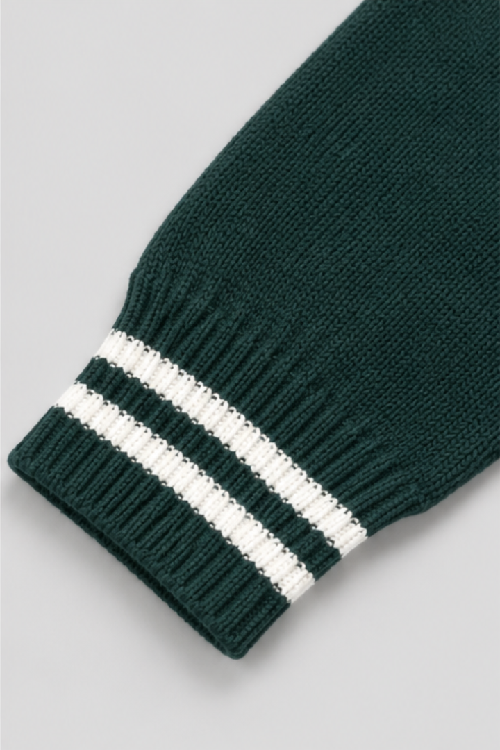 Forest Green Cable Knit Sweater & Trouser Set - FB-4211