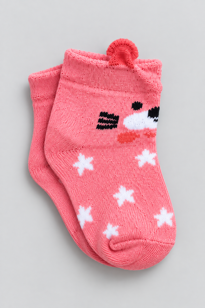 Girls 3-Pack Pink Baby Socks - FS-9028