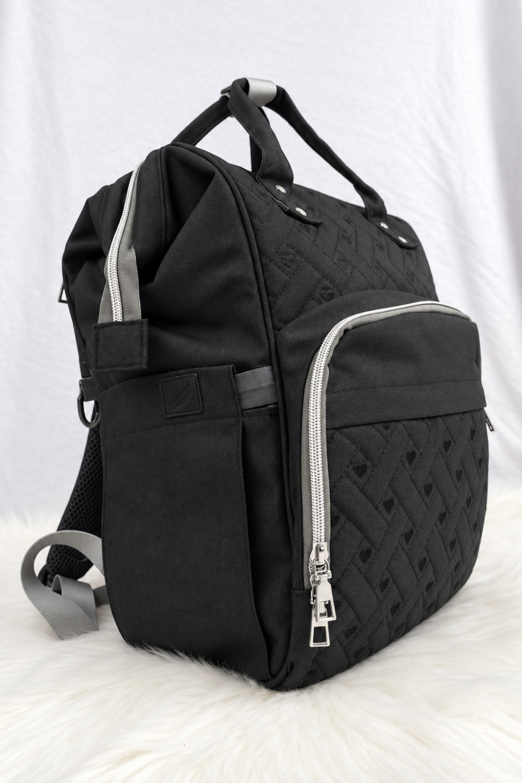Black & Grey Diaper Bag - FS-9005