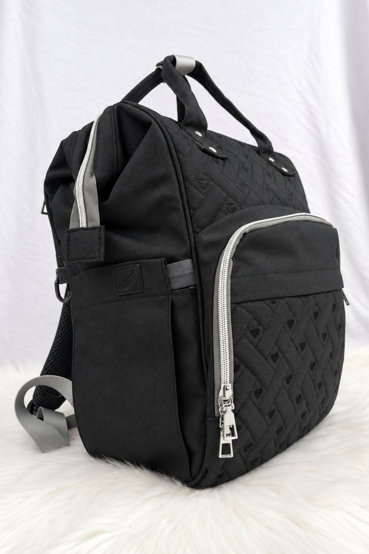 Black & Grey Diaper Bag - FS-9005