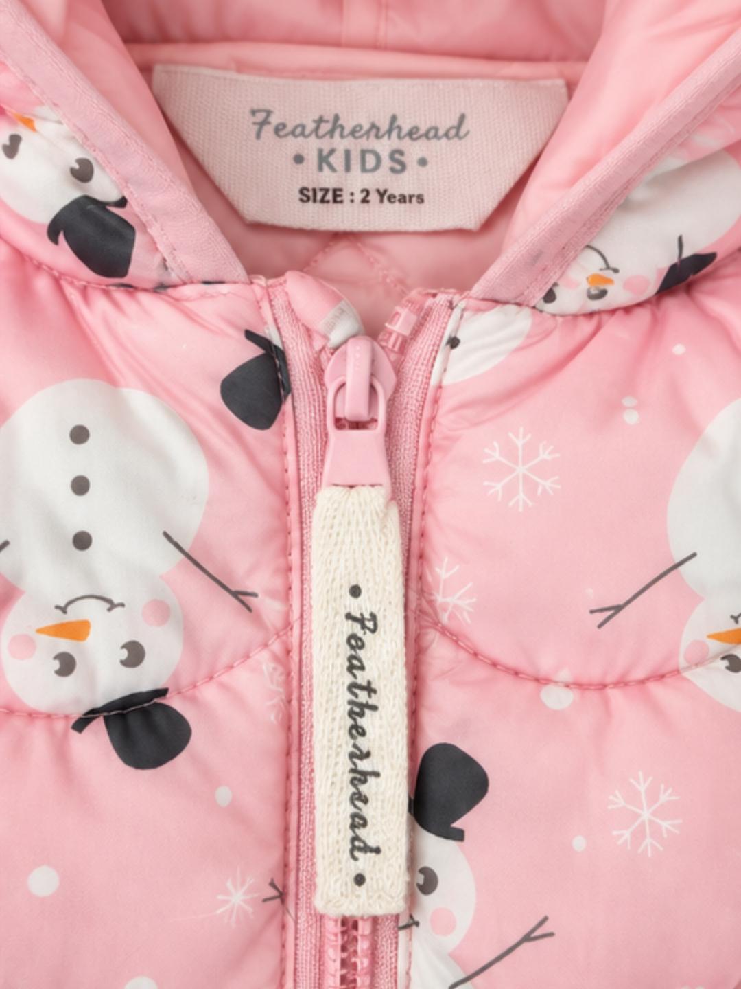 Pink Snowman Puffer Jacket - FG-3390