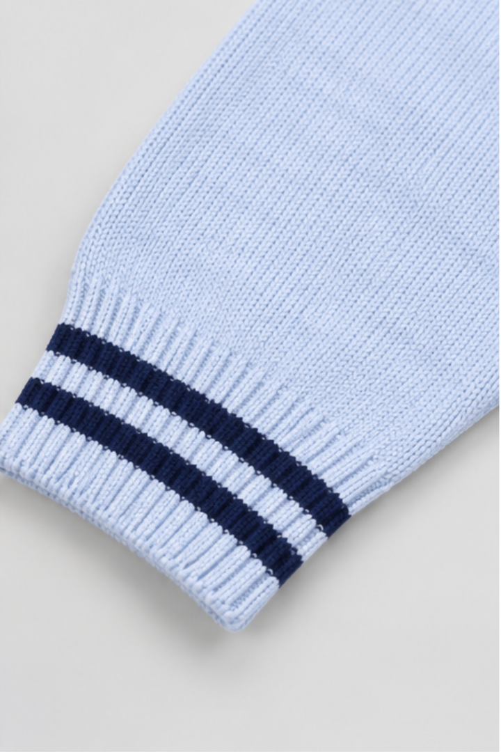 Powder Blue Cable Knit Sweater & Trouser Set - FB-4223