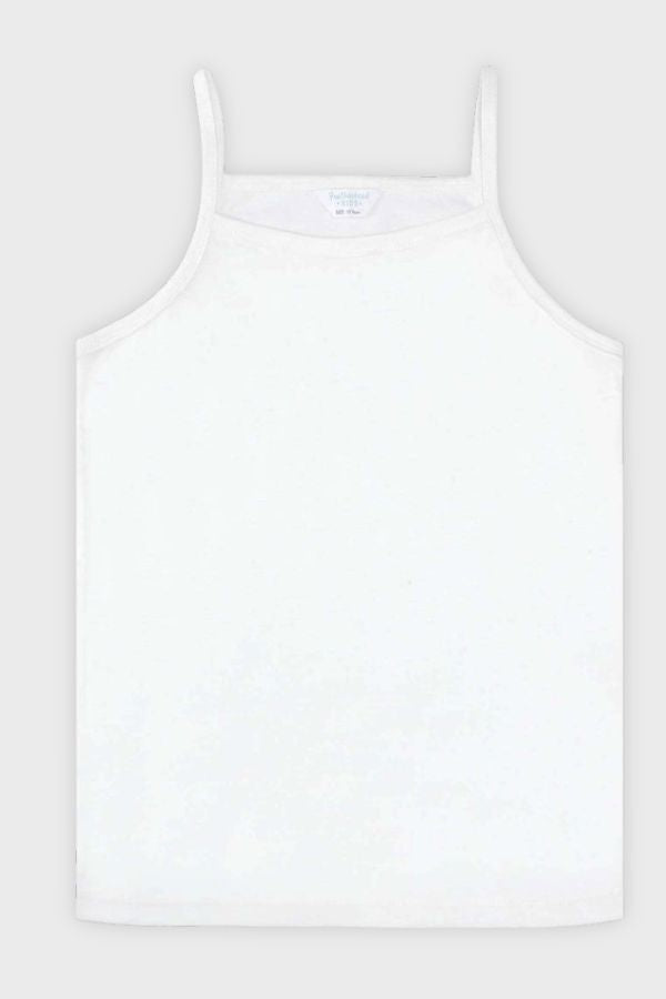 Plain white cotton tank top for kids