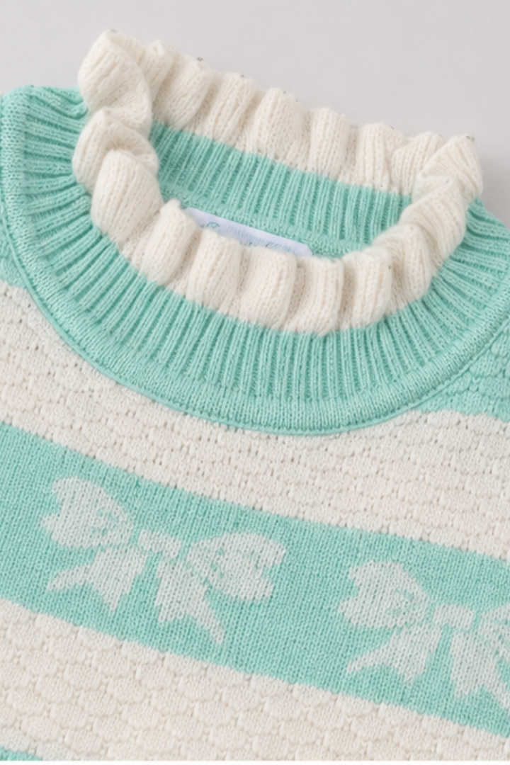 Frill Crewneck Sweater & Trouser Set - FB-4207