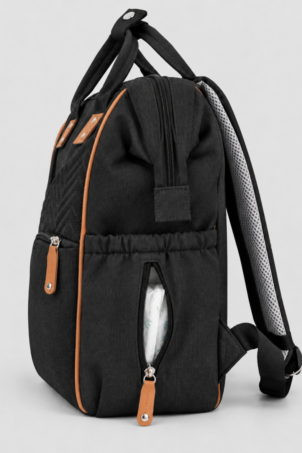Midnight Black Diaper Bag - FS-9003