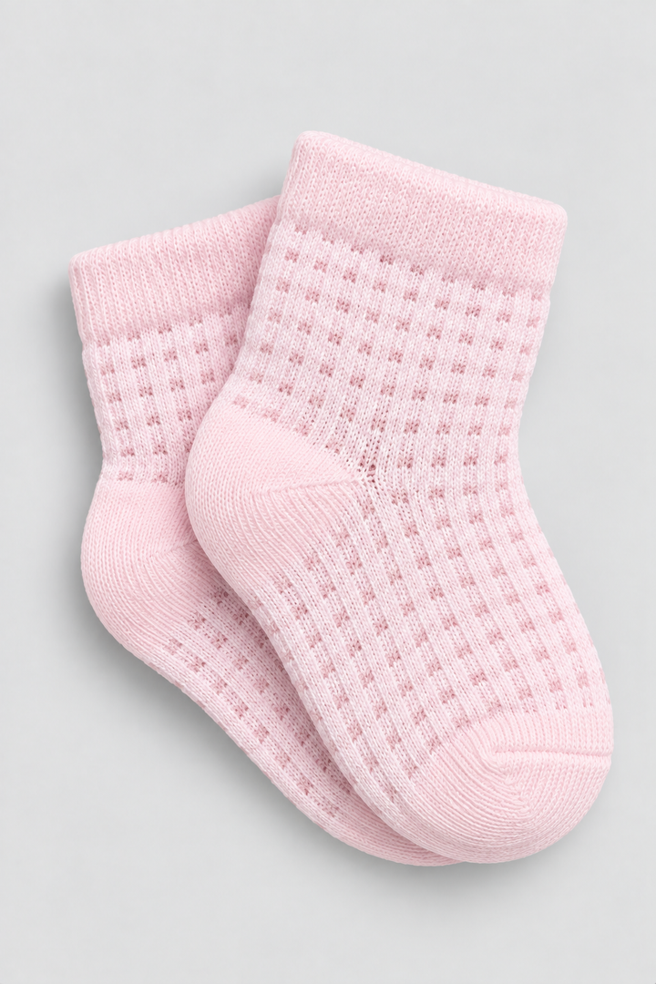 Girls 3-Pack Pink Baby Socks - FS-9025