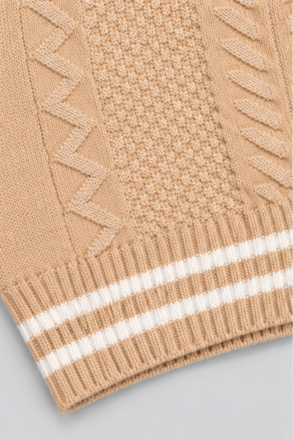 Caramel Cable Knit Sweater & Trouser Set - FB-4215