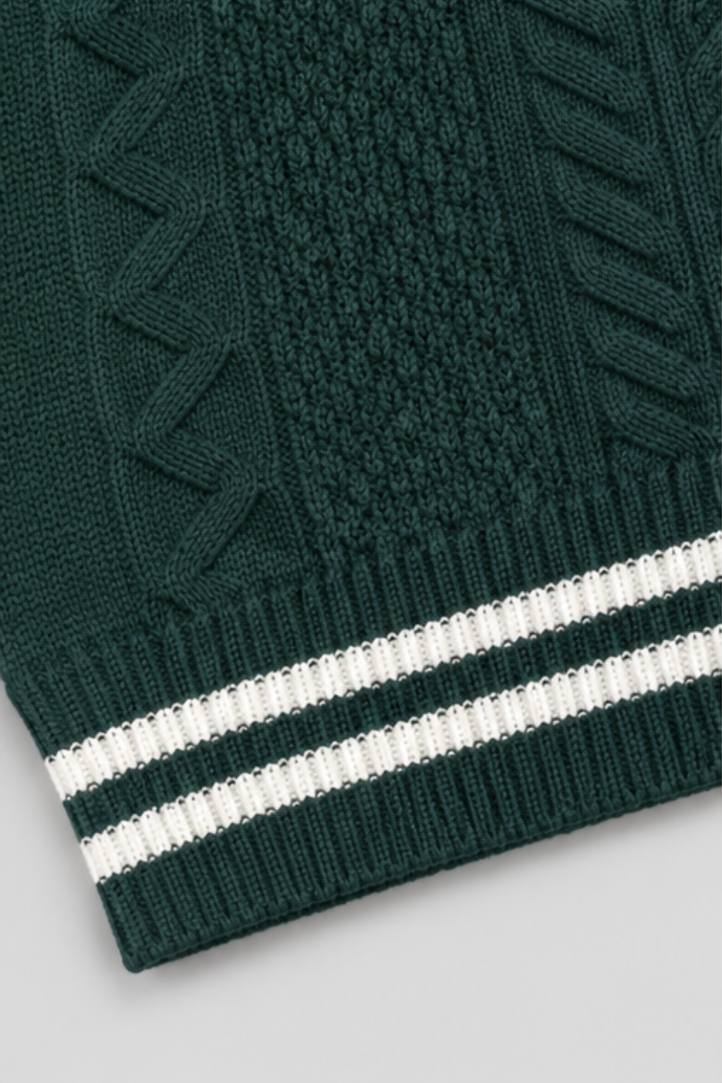 Forest Green Cable Knit Sweater & Trouser Set - FB-4211