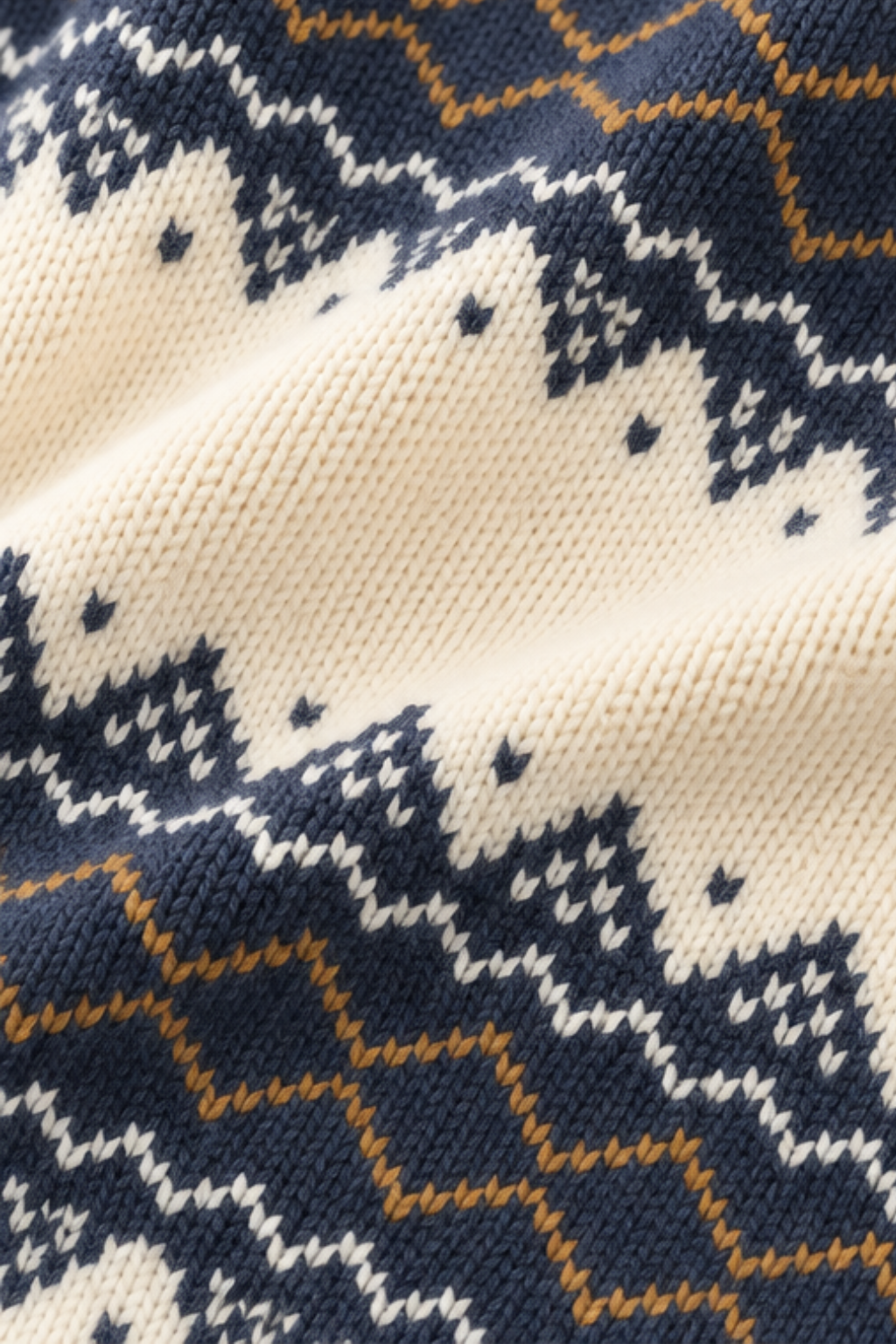 Navy Blue Nordic Knit Sweater - FB-4266